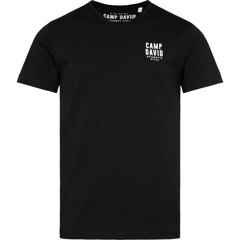 CAMP DAVID Tričko čierna / biela 57942204