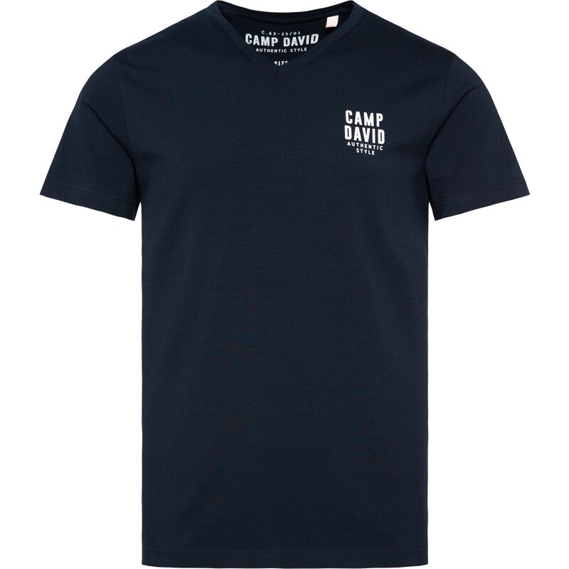 CAMP DAVID Tričko námornícka modrá / biela 57990596