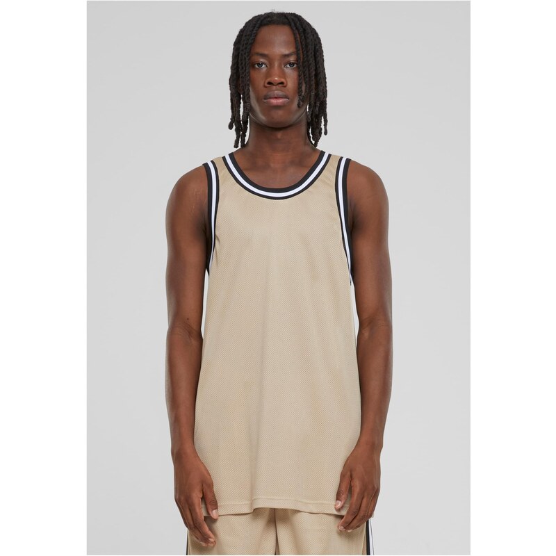 Urban Classics Mens Fishnet Tank Top - Beige 50682898