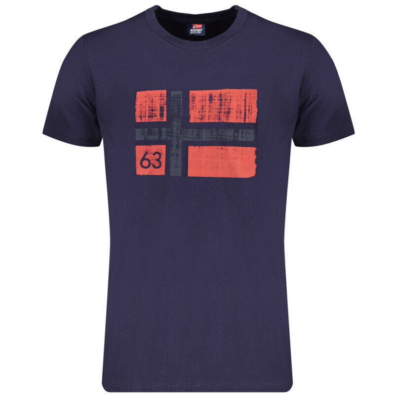 NORWAY 1963 Perfektné Pánske Tričko Big Logo Modré Tmavo Modrá M 59656618