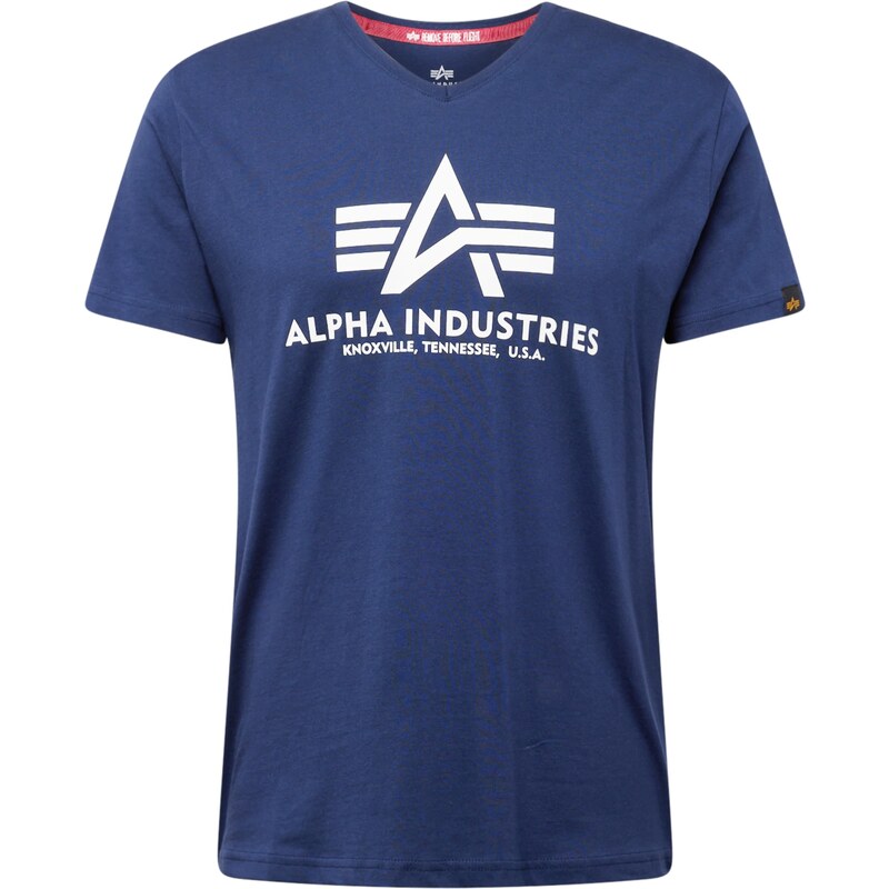 ALPHA INDUSTRIES Tričko námornícka modrá / biela 52701742
