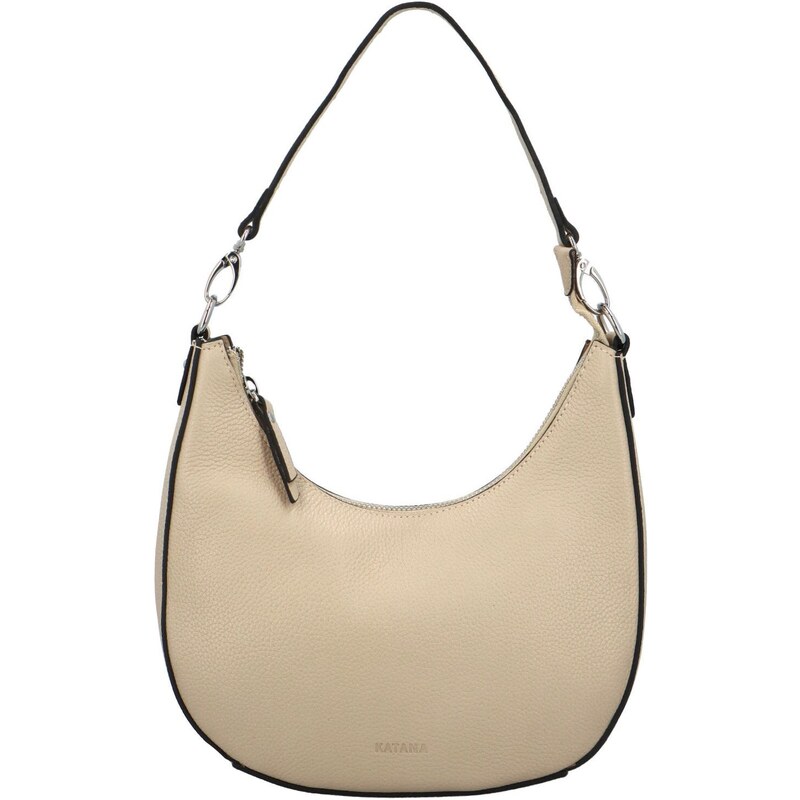 Dámska kožená crossbody kabelka béžová - Katana Cloenta béžová 51421491