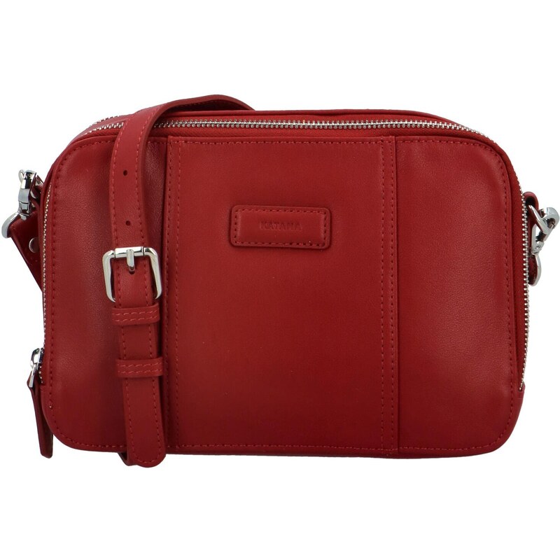 Dámska kožená crossbody kabelka červená - Katana Kimmy červená 51421489