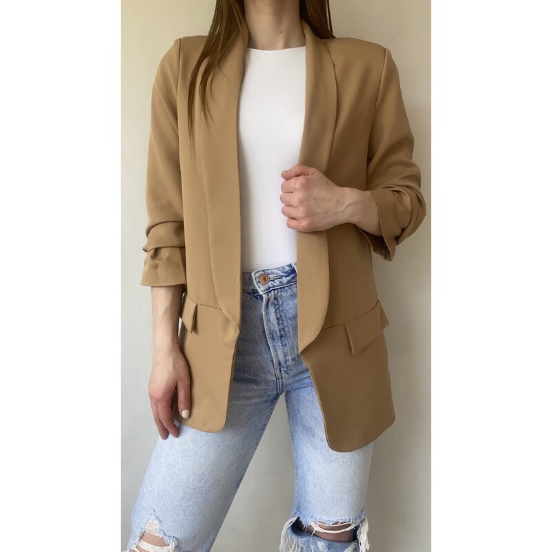 modnenakupy.sk Dámske svetlohnedé sako CLASSY 51412518