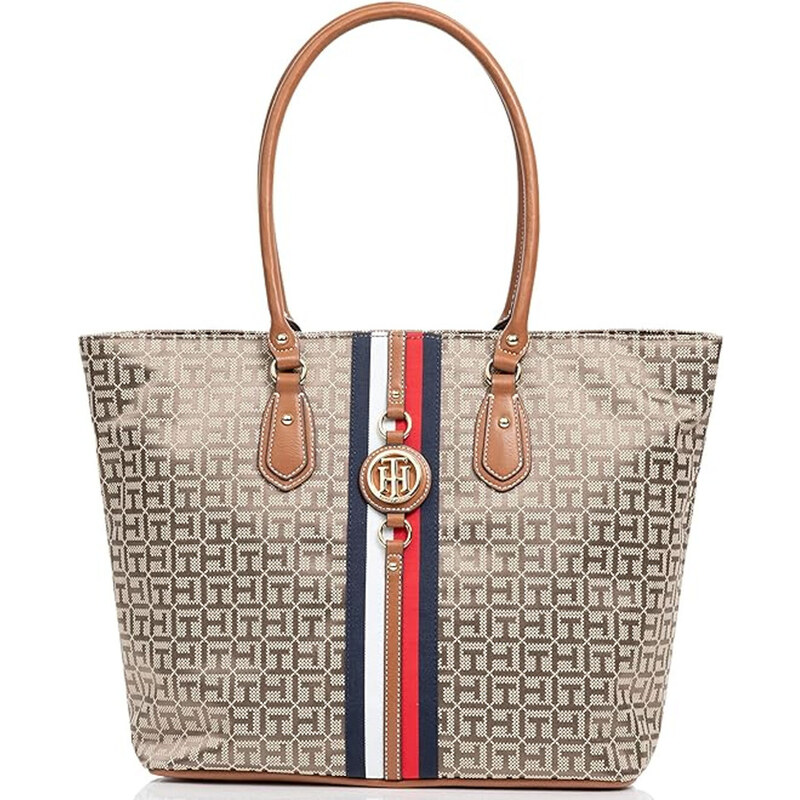 Tommy Hilfiger Kabelka Jaden Plus Tote Tan Dark Chocolate 63717778