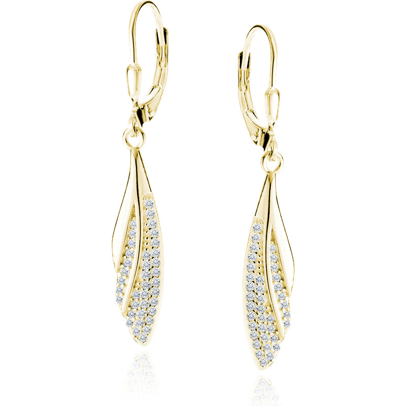 Olivie Strieborné náušnice KRÍDLO GOLD 8557 51432610