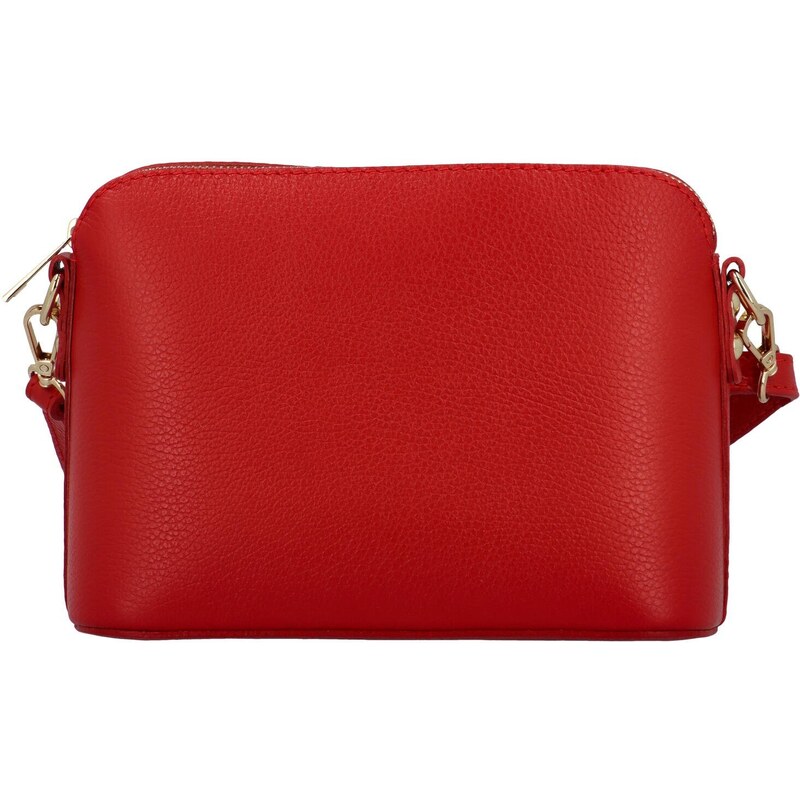 Delami Vera Pelle Dámska kožená crossbody kabelka červená - Delami 64145058