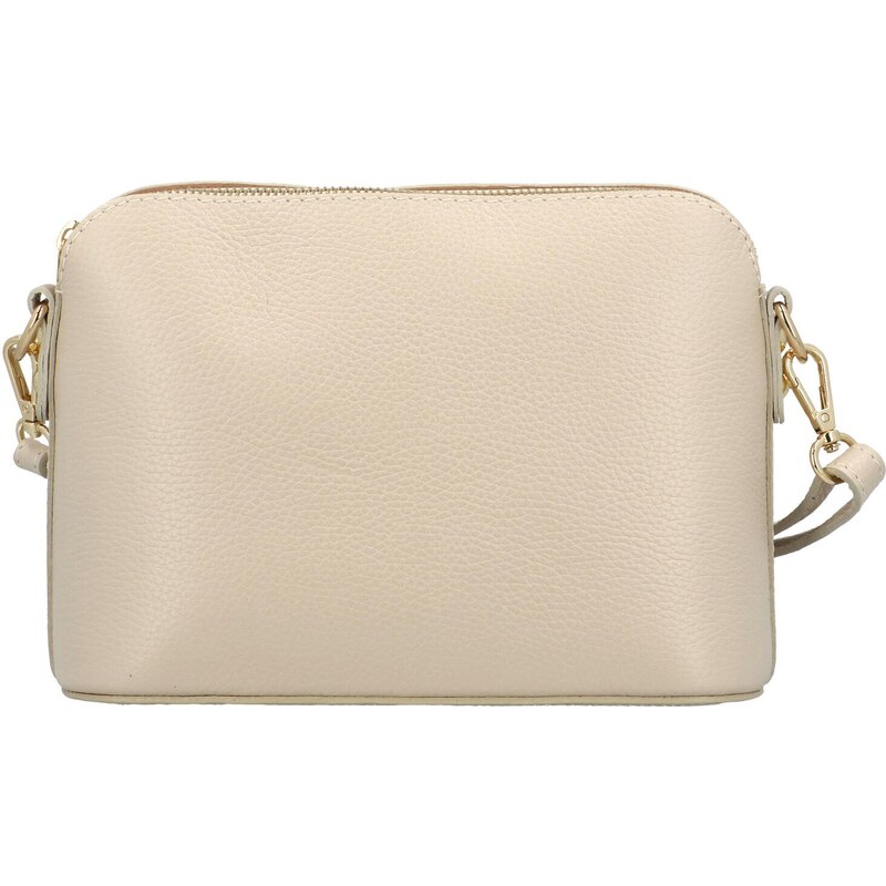 Delami Vera Pelle Dámska kožená crossbody kabelka béžová - Delami 51498054