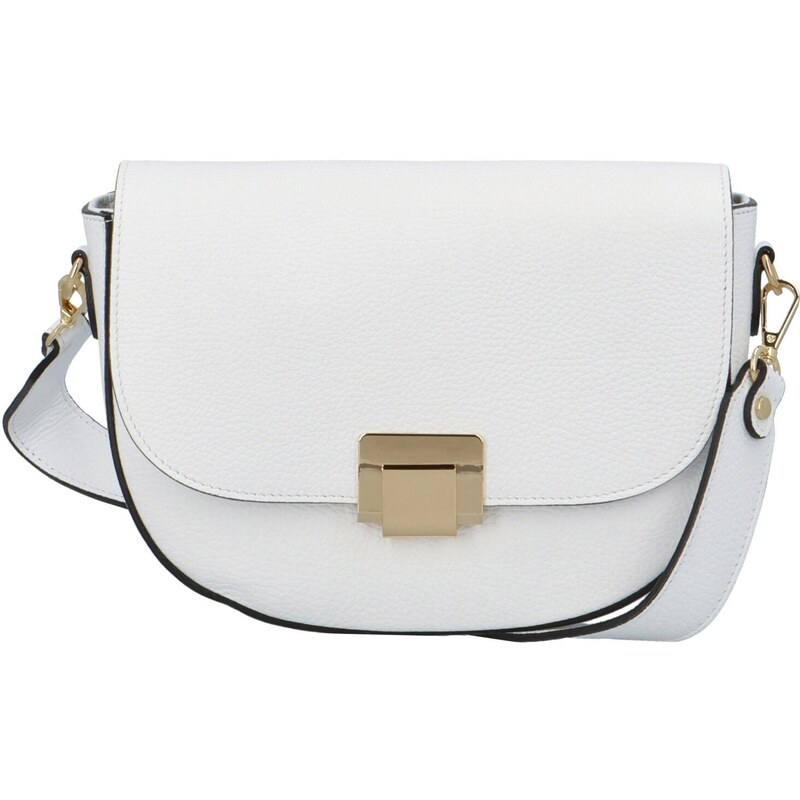 Delami Vera Pelle Dámska kožená crossbody kabelka biela - Delami 51498055