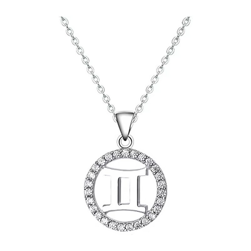 MAJYA Strieborný prívesok s retiazkou GEMINI 10874 64581880