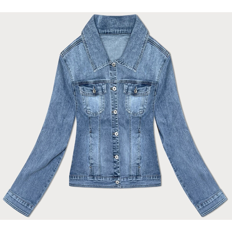 DROMEDAR Jednoduchá svetlomodrá dámska džínsová bunda (DL2245L) 51481128