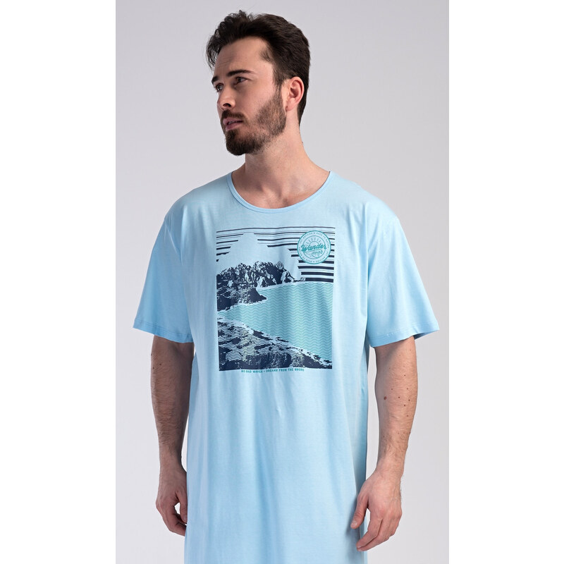 Vienetta MAN Pánska nočná košeľa s krátkym rukávom Wander 58203677