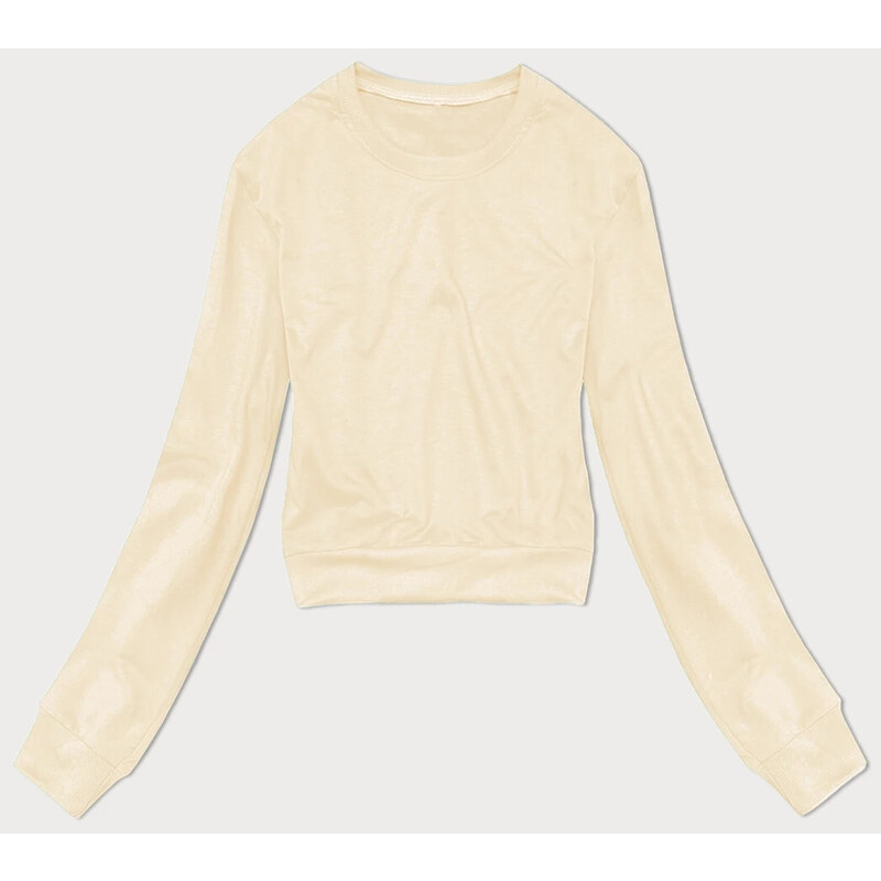 J.STYLE Dámska tenká krátka mikina ecru (8B938-67+132) 58204316