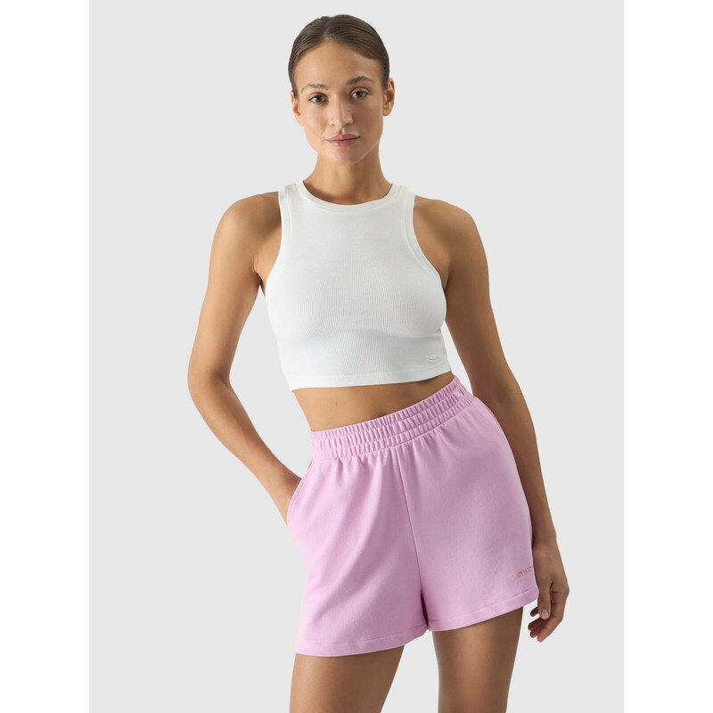 Womens Slim 4F Crop Top - Cream 51496695