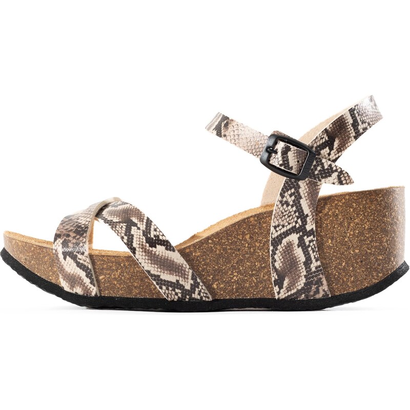 Bayton Remienkové sandále Venus béžová / tmavošedá / čierna 54233925