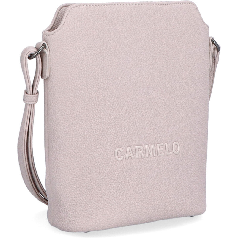 Kabelka zo syntetickej kože crossbody Carmelo ružová 4277 LI 57568532