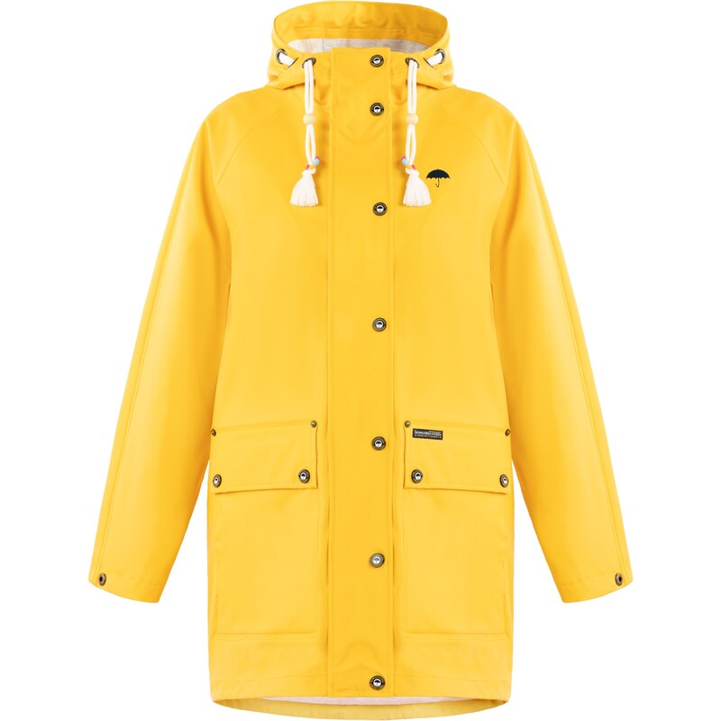 Schmuddelwedda Funkčný kabát medová / biela 54240257