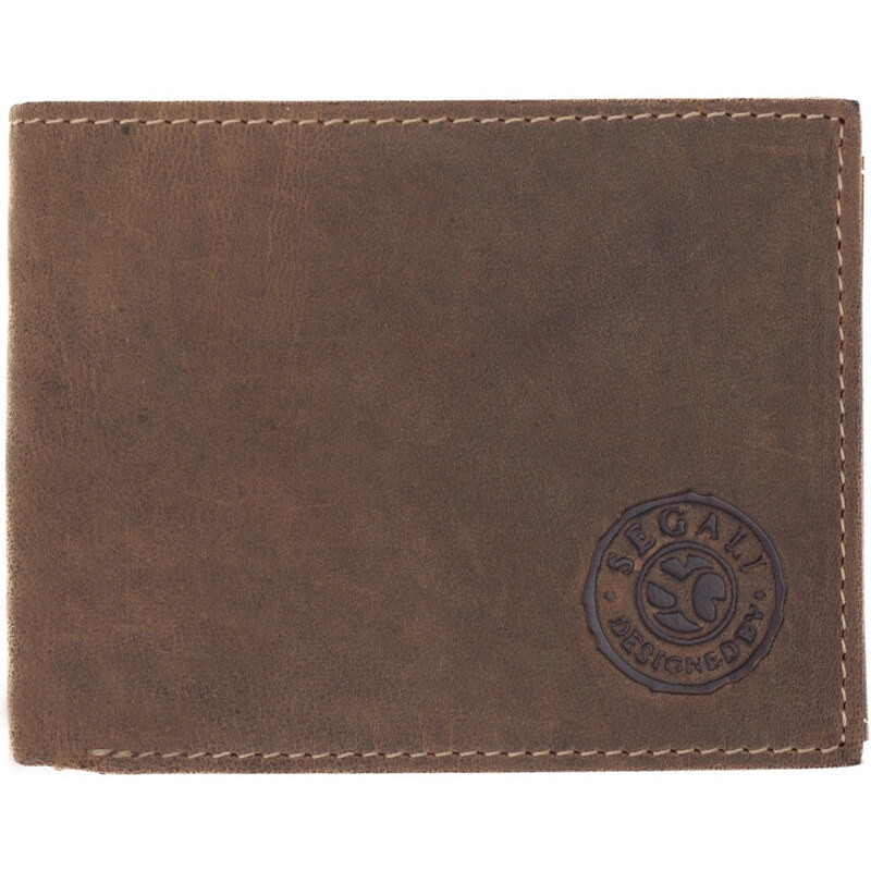 SEGALI Pánska kožená peňaženka 979 brown 66696709