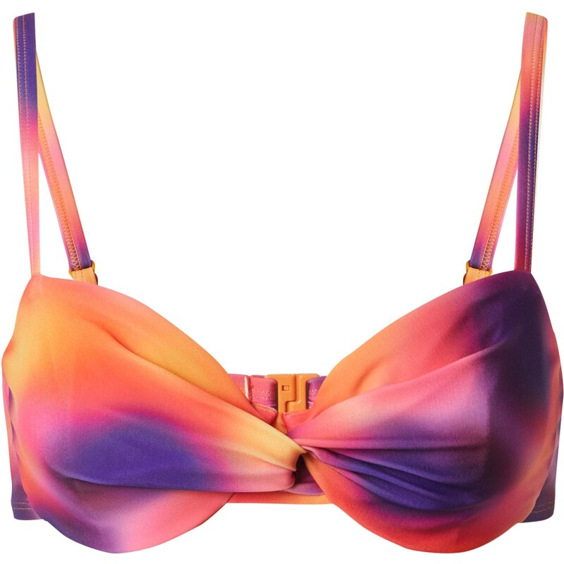 Hunkemöller Bikinový top Sunset žltá / tmavofialová / oranžová 54335505