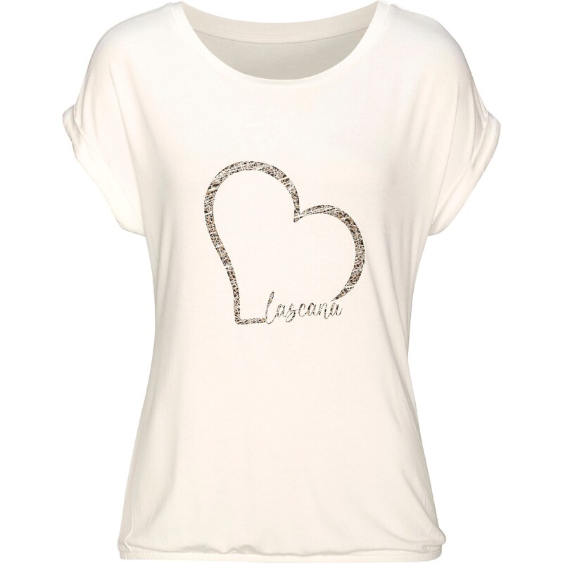 LASCANA Tričko krémová / hnedá / čierna 54336969