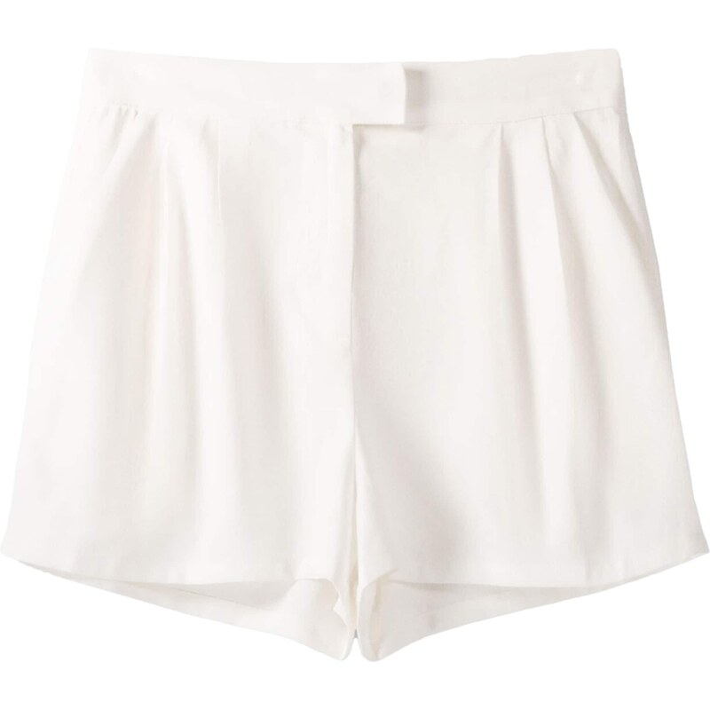 Bershka Plisované nohavice šedobiela 54342541