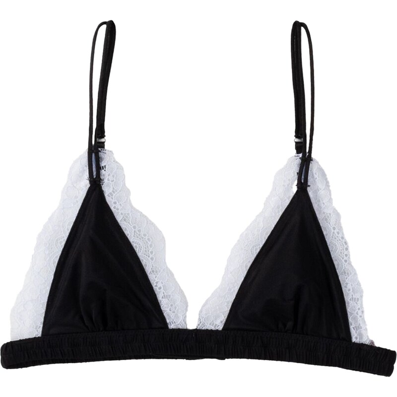 Bershka Podprsenka čierna / biela 54344232