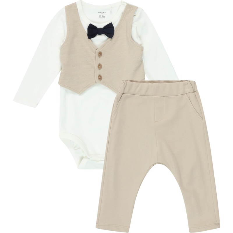 Lindex Set béžová / biela 68547322