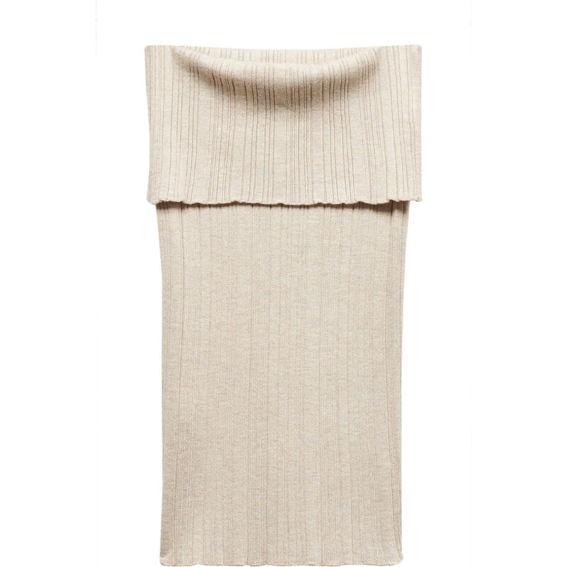 MANGO Vyšívaný top PAULINA tmelová 54351907