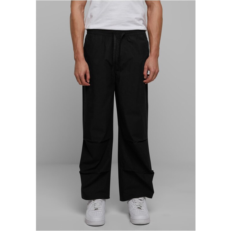Urban Classics Mens wide poplin trousers - black 51510208