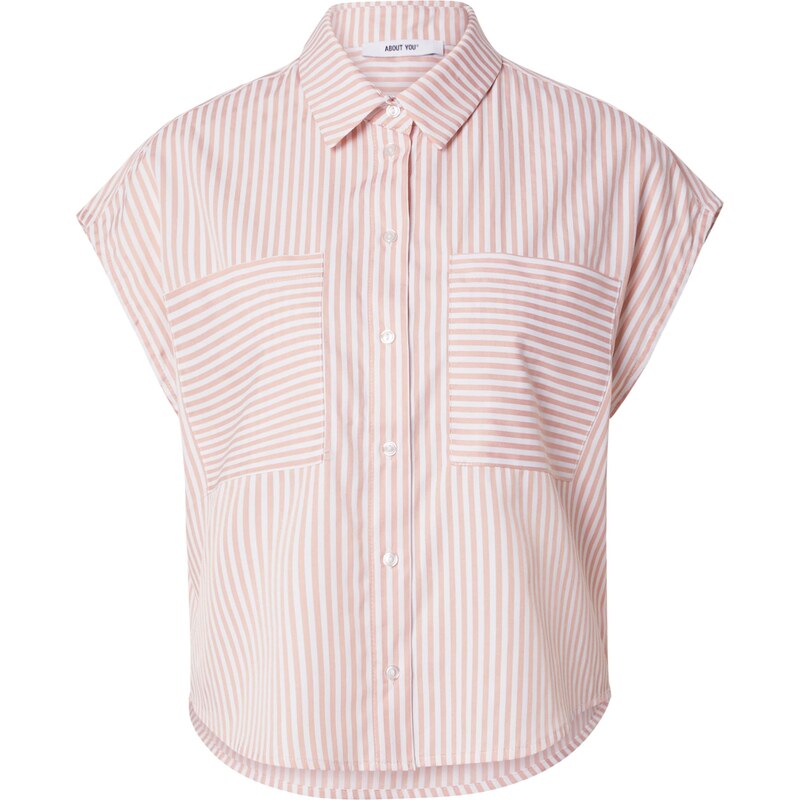 ABOUT YOU Blúzka Piper rosé / biela 54353862