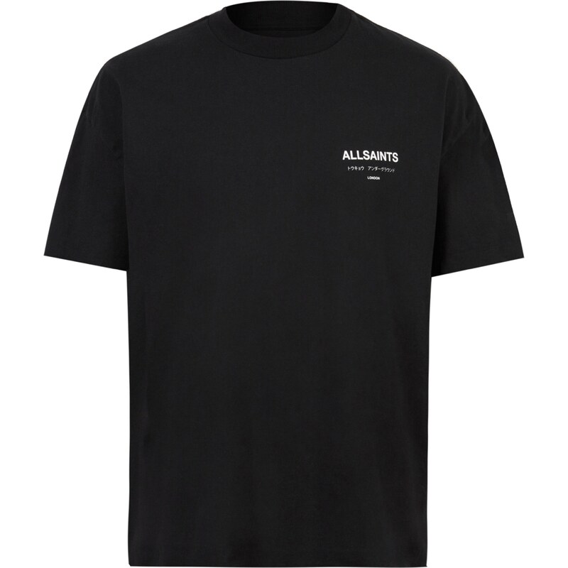AllSaints Tričko Underground čierna / biela 66074244