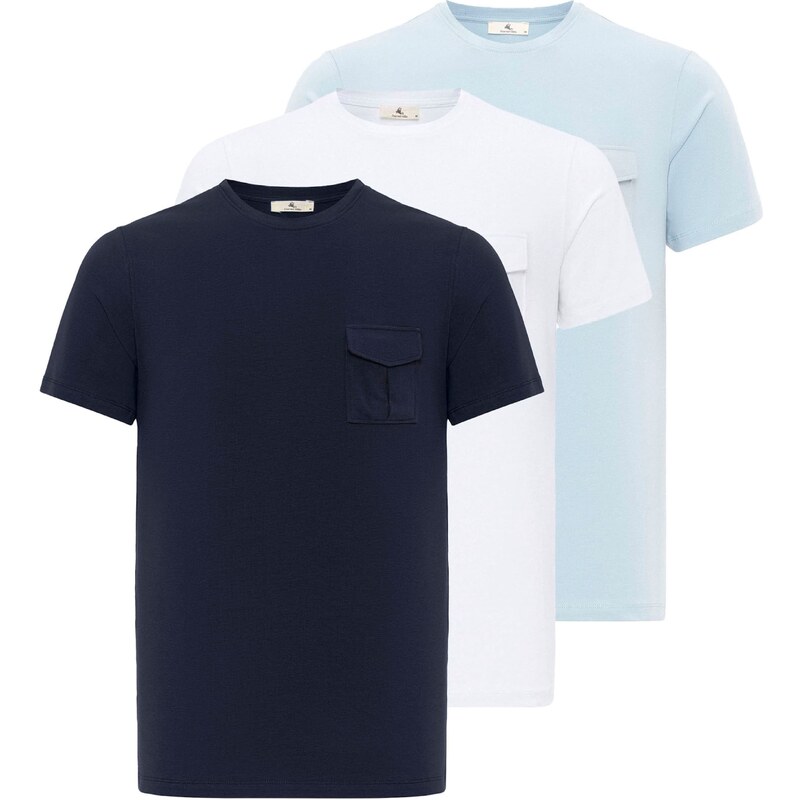 Daniel Hills Tričko námornícka modrá / svetlomodrá / biela 54347492