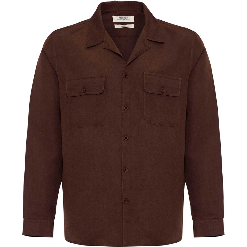 Antioch Košeľa hnedá 54347560