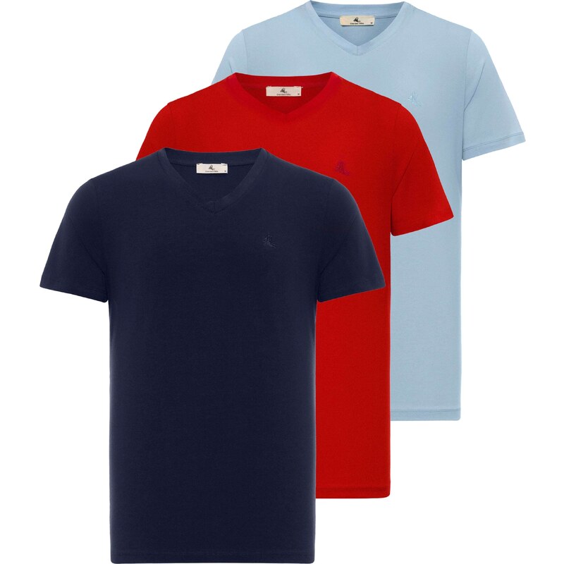 Daniel Hills Tričko námornícka modrá / svetlomodrá / červená 54348207