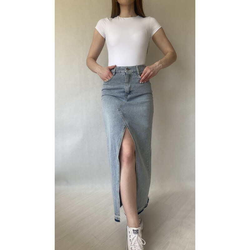 modnenakupy.sk Dlhá džínsová sukňa ALVA 51544544