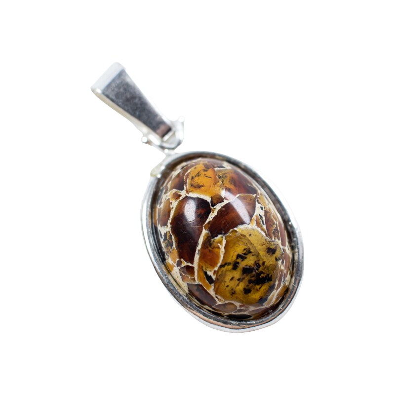 Strieborný jantárový prívesok Glare 210 51007709