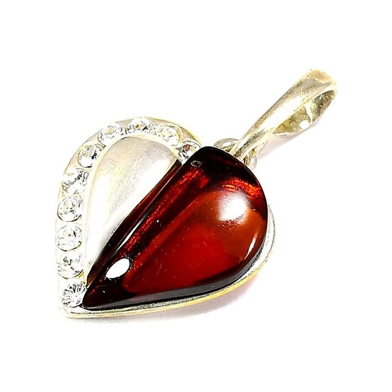 Strieborný jantárový prívesok Glare 243 51003998