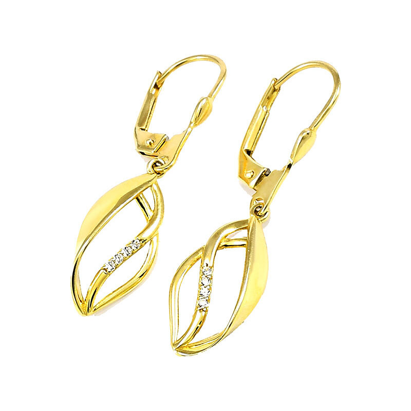 zlaté náušnice Glare 814 51003491