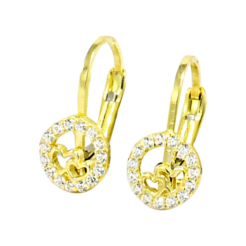 zlaté detské náušnice Glare 916 51003126