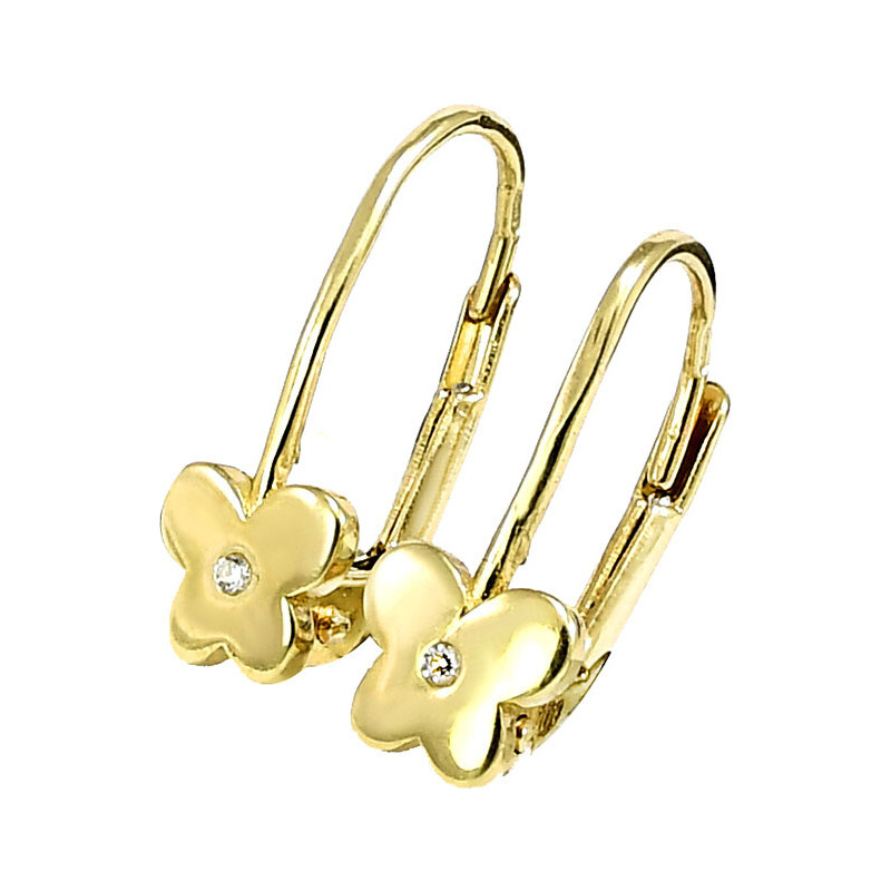 zlaté detské náušnice Glare 943 51003045