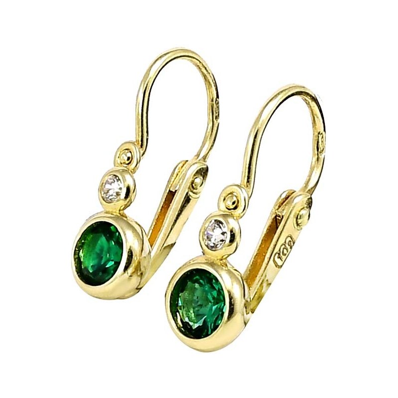 zlaté detské náušnice Glare 940 51003048