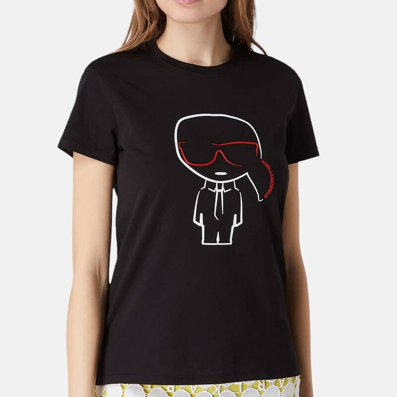 Dámské černé triko Karl Lagerfeld 55809 51557357