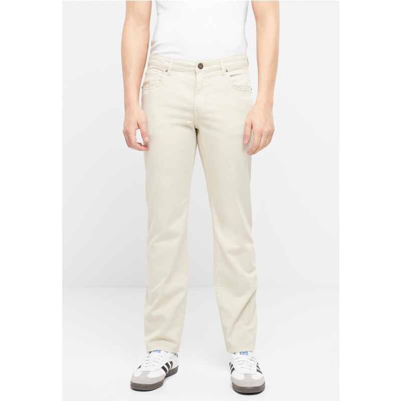 Urban Classics Mens Stretch Twill 5 Pocket Pants - Beige 51563907