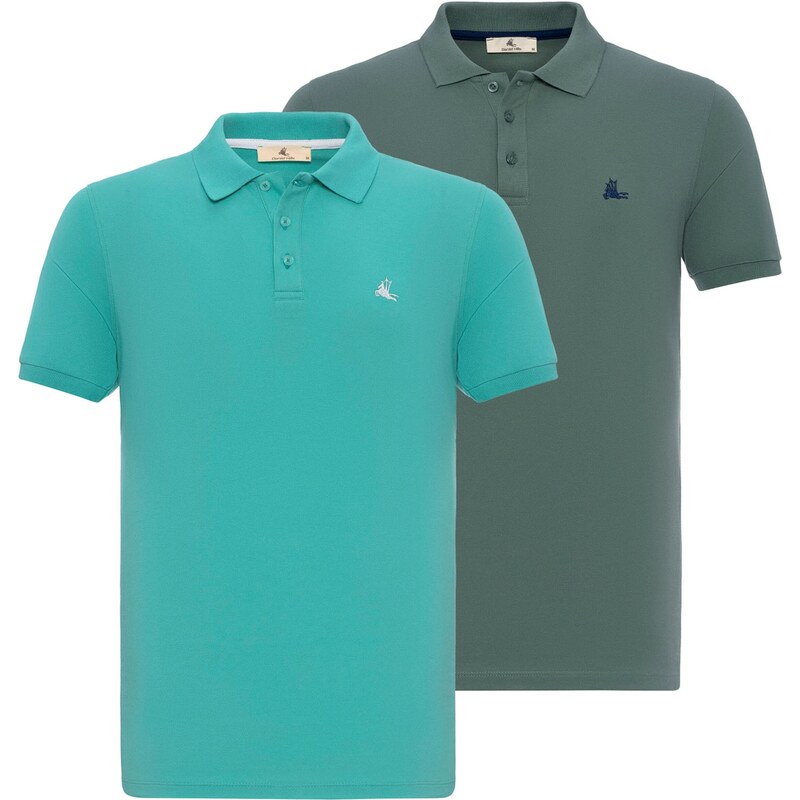 Daniel Hills Tričko námornícka modrá / kaki / nefritová / biela 54347185