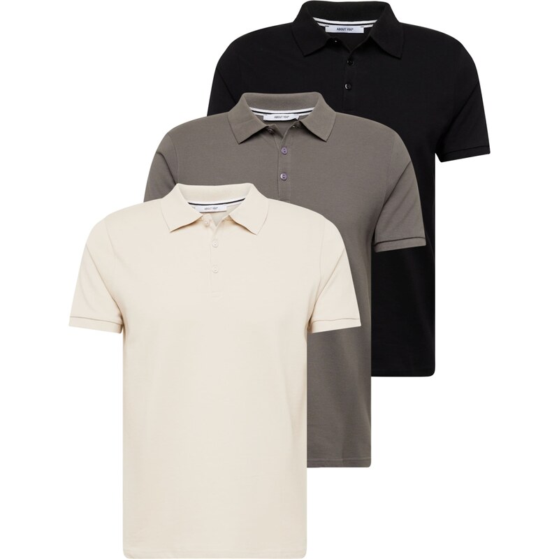 ABOUT YOU Tričko Robin krémová / antracitová / čierna 57349064