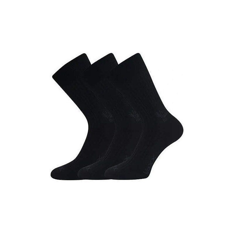 HEMPIX rebrované ponožky s kanabisom VoXX Čierna 35-38 3 páry 51575549