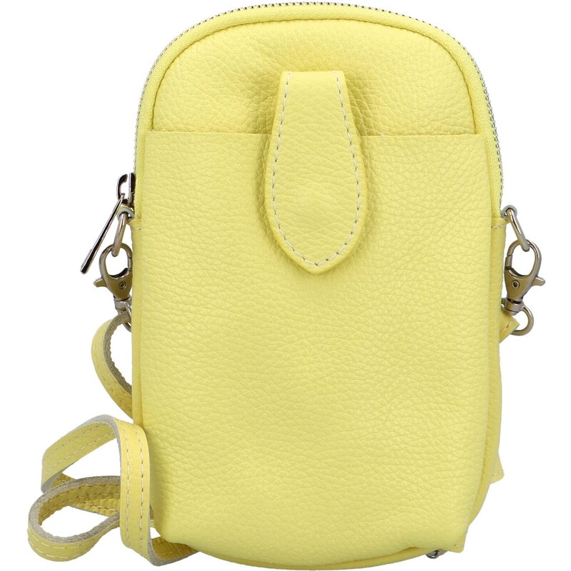 Delami Vera Pelle Dámska kožená crossbody kabelka žltá - Delami 52157265