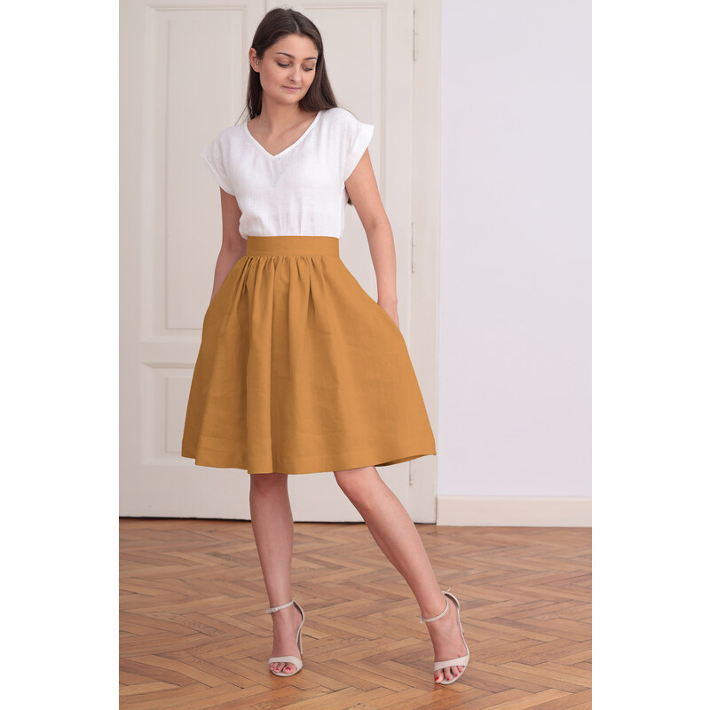 100% lanová áčková sukňa Lotika 51578342