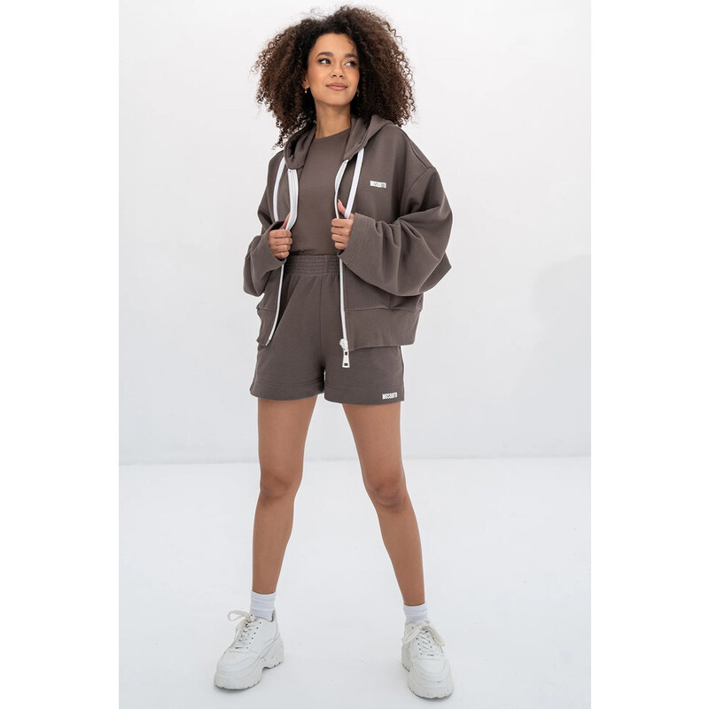 Mosquito Dámske teplákové kraťasy Bane Savannah Tan hnedé, Farba hnedá 51578385