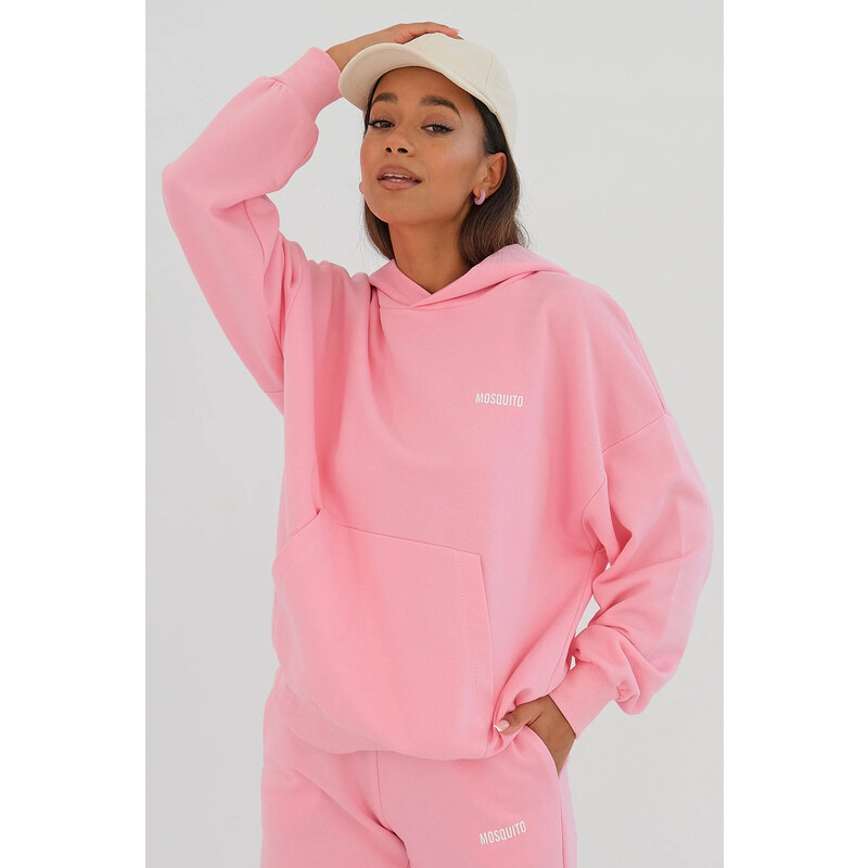 Mosquito Dámska tepláková mikina s kapucňou Pure Candy Pink ružová, 51578386